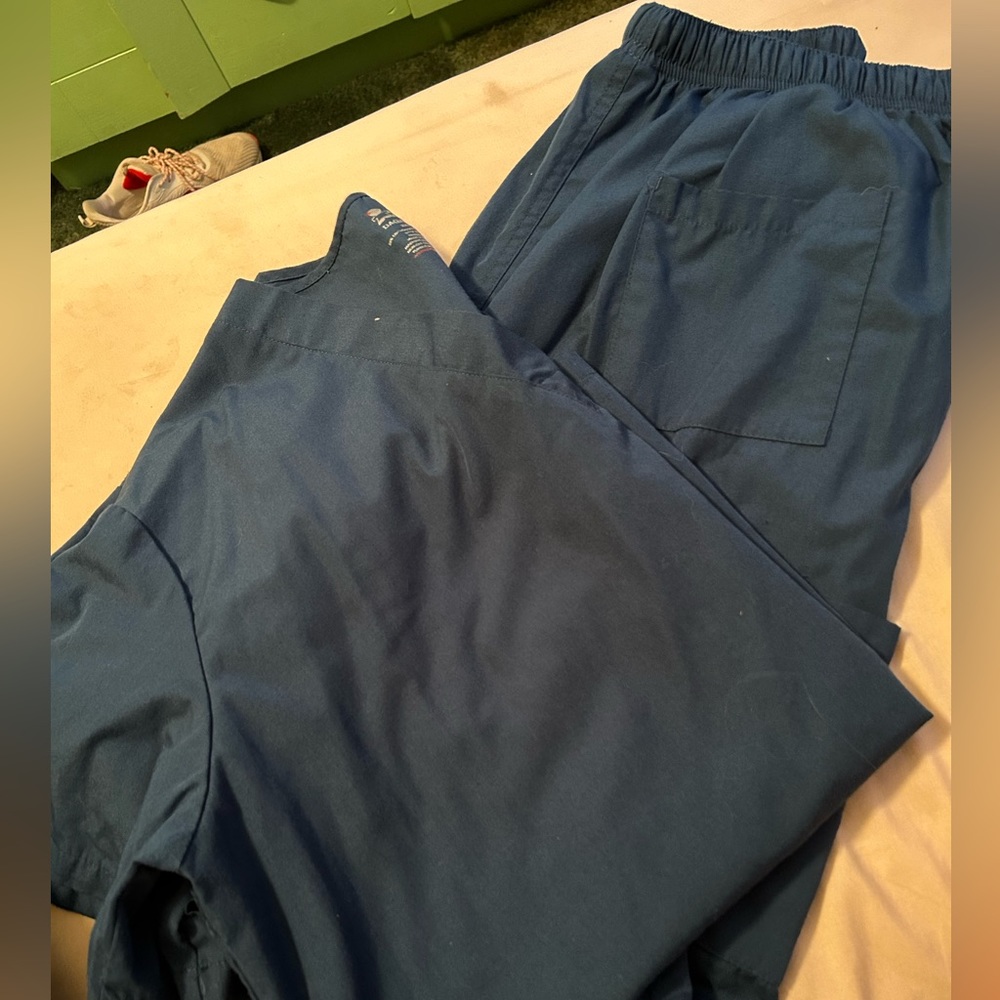 Caribbean blue, Dagacci scrub set size 2x